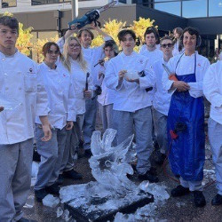 Pikes Peak State College Culinary Class Ice Sculpture